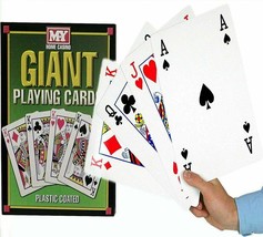 A4 size Deck of Giant Jumbo Cards Ideal for Parties, Garden Games &amp; Outdoor - £9.83 GBP