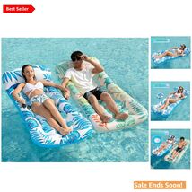 Elegant Multicolor Pool Float Lounge - 71" Long for Ultimate Water Relax... - $52.42