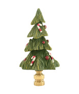 4&quot;H Candy Cane Christmas Tree Resin Finish with Polished Brass Base Lamp... - £34.13 GBP