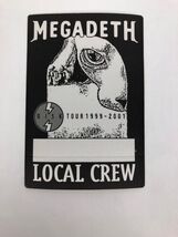 Megadeth sticker for 1999 2001 RISK HERO Tour satin backstage pass Local... - $5.93