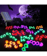 Halloween Solar Eyeball Lights Outdoor Waterproof 4 Pack 32 LED Scary Sp... - $539.34 MXN