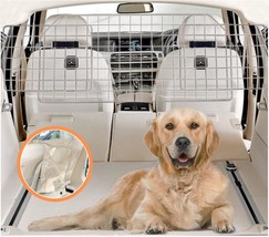 Dog Car Barrier For Suvs &amp; Vehicles (Beige) Adjustable Large With Bonus ... - £30.57 GBP