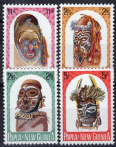 ZAYIX Papua New Guinea 178-181 MNH Carved Masks Customs Art 071423S139 - £2.31 GBP