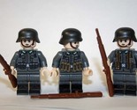 Minifigure Custom Toy German WW2 Army soldier set of 3 deluxe printing - $19.20