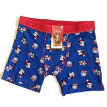 Disney Mens Size XL Mickey Mouse Christmas Boxer Briefs Crazy Boxer Blue Goofy - £12.20 GBP