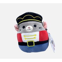 Murray the Nutcracker Toy Soldier Mouse 4.5&quot; Squishmallows Christmas Plush Stuff - £12.62 GBP