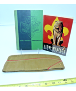 Vtg Official BSA Boy Scout hat + Lion Weblos handbook + 1950s Girl Scout... - $33.85 CAD