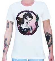 Lowbrow Art Beauty White Tee T-shirt Tattooed Belle S-M-L-XL-2XL Beast NWT - $19.95