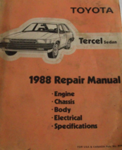 1988 Toyota Tercel Sedan Service Repair Shop Workshop Manual OEM Factory - £6.66 GBP