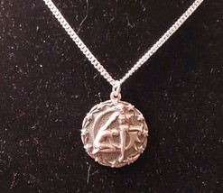 Gemini the Twins Zodiac Celestial Pendant Bell Trading Post Vintage Silver - $885.33 MXN