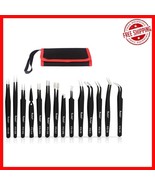 14-Piece Precision ESD Tweezers Set in Stainless Steel for Craft &amp; Elect... - $46.81 CAD