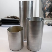 3&quot; Candle Mold Set of 3, 9&quot; 6&quot; 4&quot; Seamless Aluminum Contour Base Single ... - $43.82 CAD