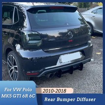 Rear Bumper Diffuser Spoiler Splitter for Vw Polo Mk5 Gti 6r 6c Two/four Door - £37.04 GBP