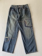 Southpole Jeans 33x32 Blue Dirty Wash Baggy Skater Relaxed Loose Y2K Tag 34 - $88.97