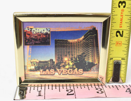 Treasure Island Las Vegas Gold Tone Framed Refrigerator Magnet - £8.69 GBP
