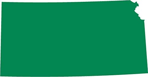 Picniva green Kansas KS map removable Vinyl Wall Decal Home Dicor 3 inch... - $3.91