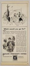 1947 Print Ad Masland Hunting &amp; Fishing Clothes Carlisle,Pennsylvania - £10.27 GBP