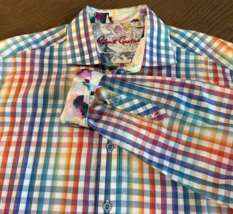 Robert Graham Rainbow Check &amp; Paisley Button-Down Men&#39;s Size Medium - $39.62