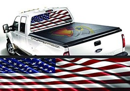 AMERICAN FLAG Rear Window Graphic Perforated Decal Vinyl Pickup Truck Pa... - £39.88 GBP