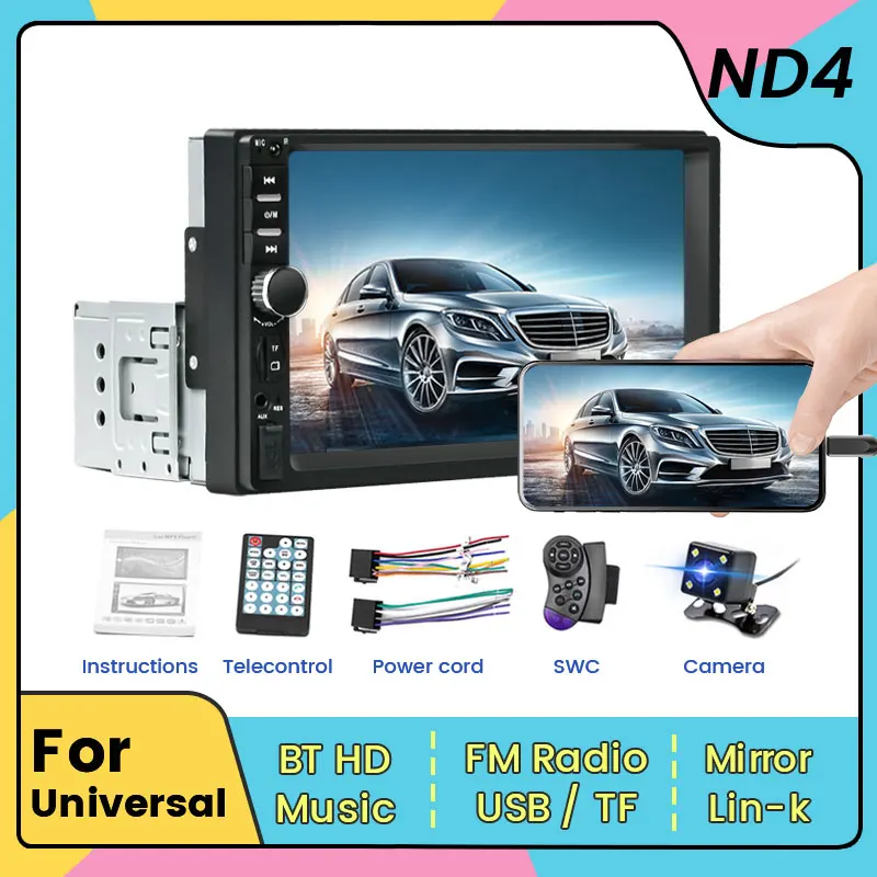 Navifly ND4 7Inch Universal 1Din Car Radio MP5 Player Multimedia GPS Stereo - £39.97 GBP+