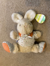 VINTAGE R DAKIN CREAM 11” PLUSH BUNNY RABBIT STUFFED TOY 1979 EASTER Nic... - $69.81