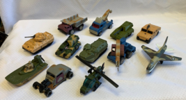 Matchbox Diecast Military Vehicles Lot Corsair A7D Helicopter Hummer Van SP Gun - £23.73 GBP