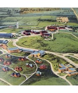Boys Town Nebraska Air View Linen Curteich CT Art Colortone Postcard Lan... - £3.64 GBP