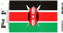 Made in The USA - Pack of 6 Kenya Flag Vinyl Decal Stickers, 3.5&quot;x 5&quot; Kenyan Wat - £9.46 GBP