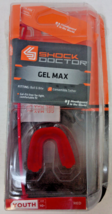 Shock Doctor YOUTH 10 and Under Mouth Guard GEL MAX RED Boil &amp; Bite 6100 - £6.08 GBP