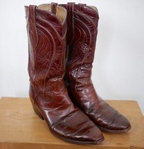 Vintage DAN POST Brown Spanish Leather Cowboy Western Rodeo Boots Mens 9... - £76.11 GBP