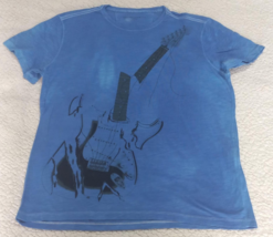 John Varvatos Star USA Men&#39;s Stone Wash Blue Broken Guitar Graphic Tee S... - $39.98