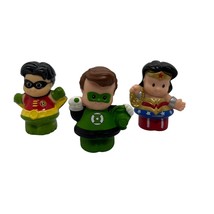 Fisher-Price Little People Superheros Robin &amp; Wonderwoman Set of 3 - £9.10 GBP