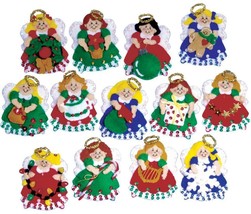 DIY Design Works Lots of Angels Christmas Tree Holiday Felt Ornament Kit 5395 - £24.01 GBP