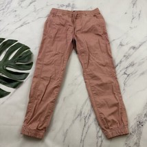 Gap Womens Jogger Chino Khaki Pants Size XS Peach Pink Pull On Cotton - £18.68 GBP