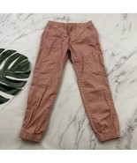 Gap Womens Jogger Chino Khaki Pants Size XS Peach Pink Pull On Cotton - $23.75