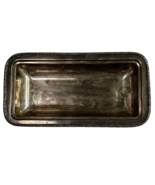 Vintage Silver Tray Bread Pan Roped Edge Elegant Décor 10.5x5.5in - $567.85 MXN