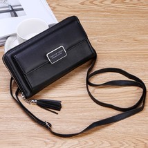 Korean Style Women`s Bag PU Leather Female Crossbody Bag Tassel Zipper Clutch Ca - £15.99 GBP