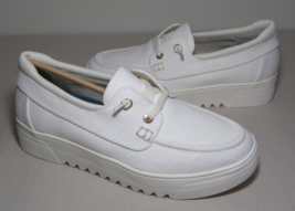 Dr. Scholl&#39;s Size 8.5 M GET ONBOARD White Sneakers New Women&#39;s Boat Shoes - $107.91
