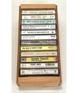 Lot Of 12 Classic Country Cassette Tapes  w Napa Valley Wood Crate-Hank ... - €47,60 EUR