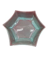 Vintage West Coast Pottery 12” Star Shaped #616 Pale Green &amp; Pink Servin... - $575.52 MXN