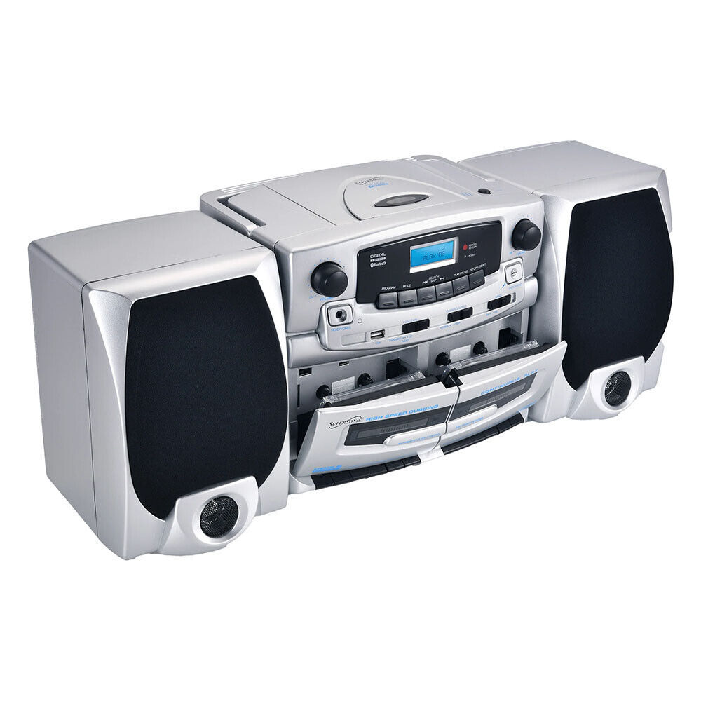 Supersonic Bluetooth 5.0 Audio System with CD, Radio and Cassette - $160.54