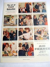 Air France 1960 Color Ad &quot;The Art of French Relaxation&quot; - $9.99