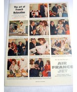 Air France 1960 Color Ad &quot;The Art of French Relaxation&quot; - $13.54 CAD