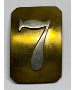 INDIAN WARS, 1870’S, BRASS CLIPPED CORNER PLATE WITH LARGE “7” AT CENTER - $135.00
