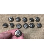 Lot Of Vintage Tarnished Brass Eagle US Military Army Uniform Buttons - $24.75