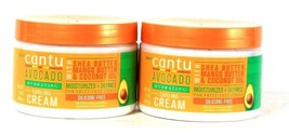 2 Ct Cantu 12 Oz Avocado with Shea Butter Mango &amp; Coconut Hydrating Curl Cream - £24.20 GBP