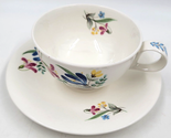 Hall Hallcraft Eva Zeisel Bouquet Tea Cup And Saucer Set Footed Floral U... - $16.00