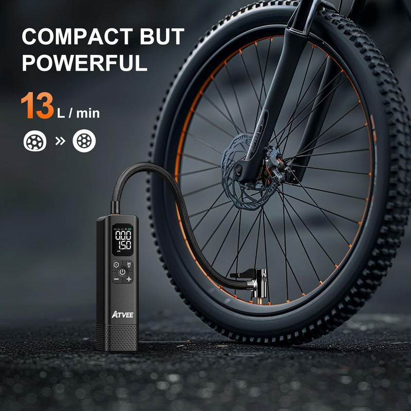 Bicycle Pump, 30S Fast Inflate Bike Pump with Gauge & Digital Display, 150PSI Po Item image 2