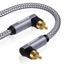 Dual 90 Degree Rca Cable Double Right Angle Rca Subwoofer Cable [24K Gold-Plated - £24.49 GBP