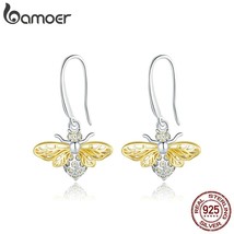 Geometric Earrings 925 Sterling Silver Earrings for Women  Shiny Bees Silver Jew - £19.87 GBP